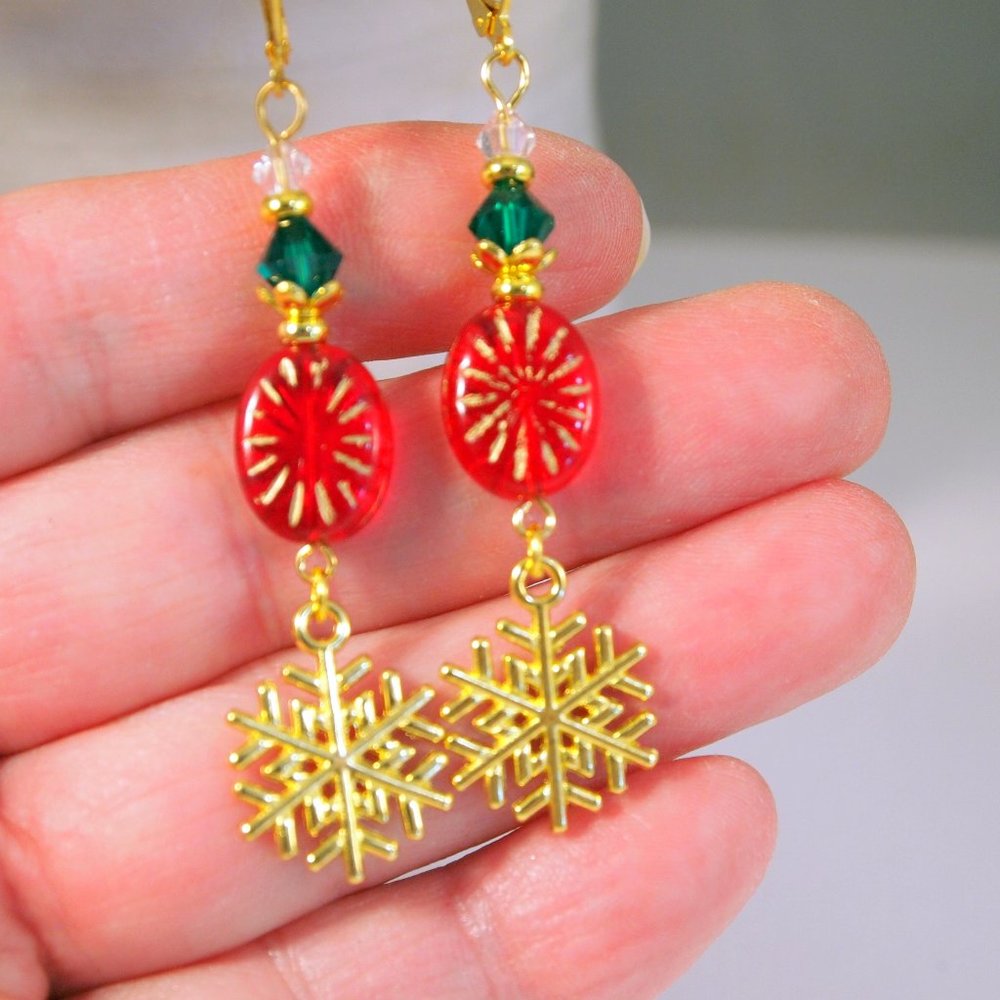 Handmade Christmas Earrings - Picture 5 of 5
